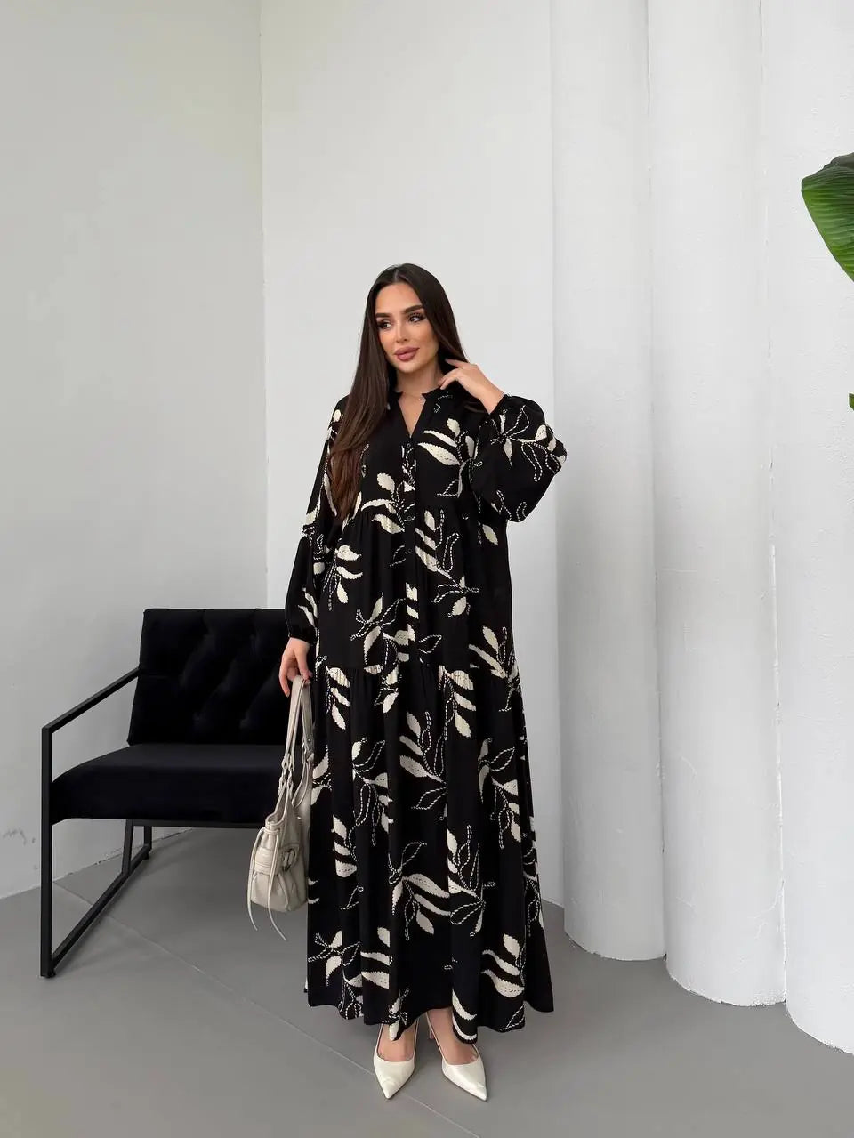 Robe Grace Noire turquie model 2026 🇹🇷