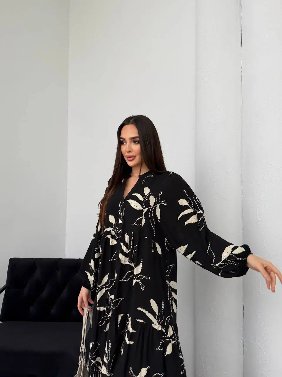 Robe Grace Noire turquie model 2026 🇹🇷