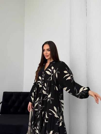 Robe Grace Noire turquie model 2026 🇹🇷
