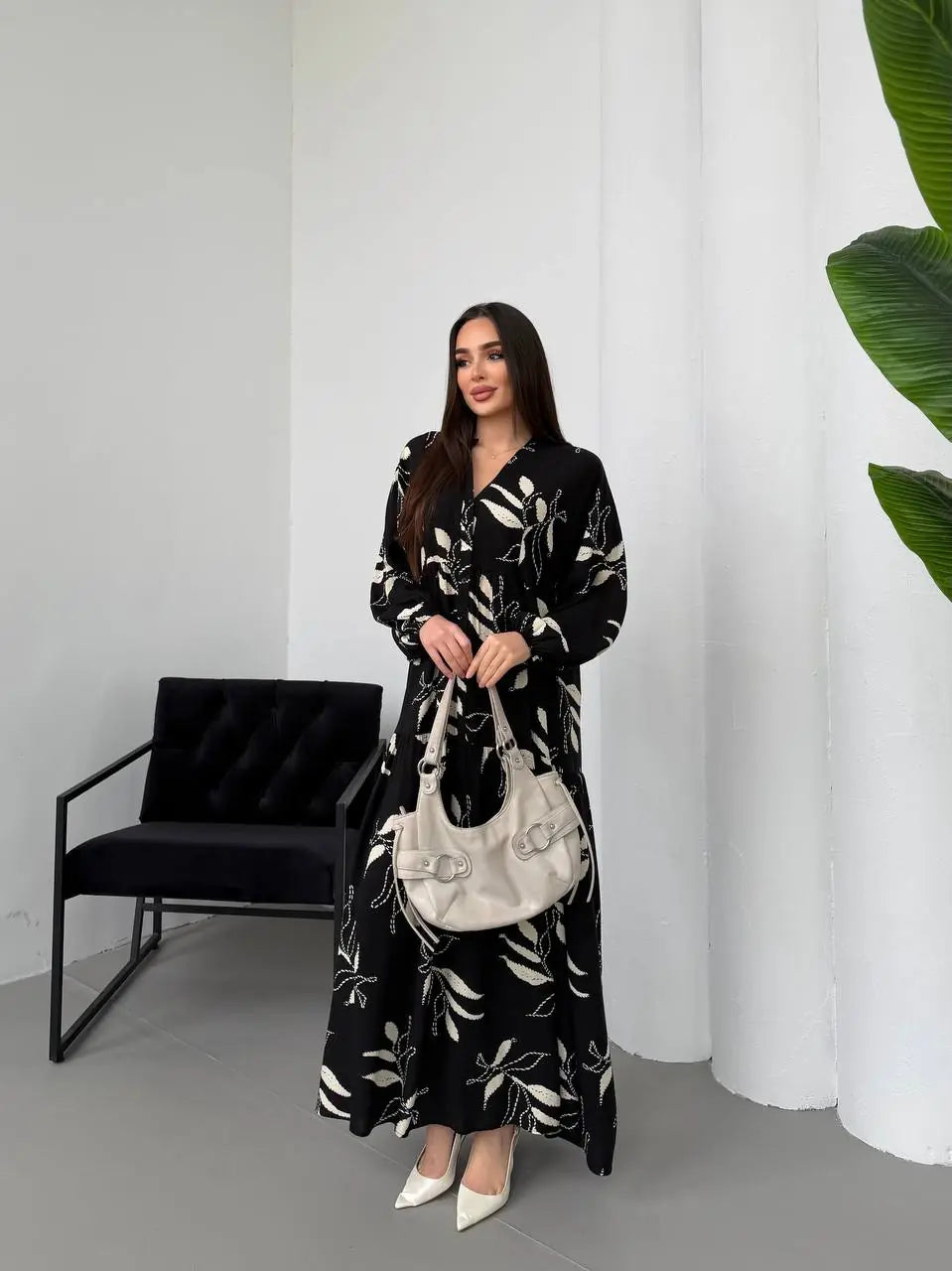 Robe Grace Noire turquie model 2026 🇹🇷